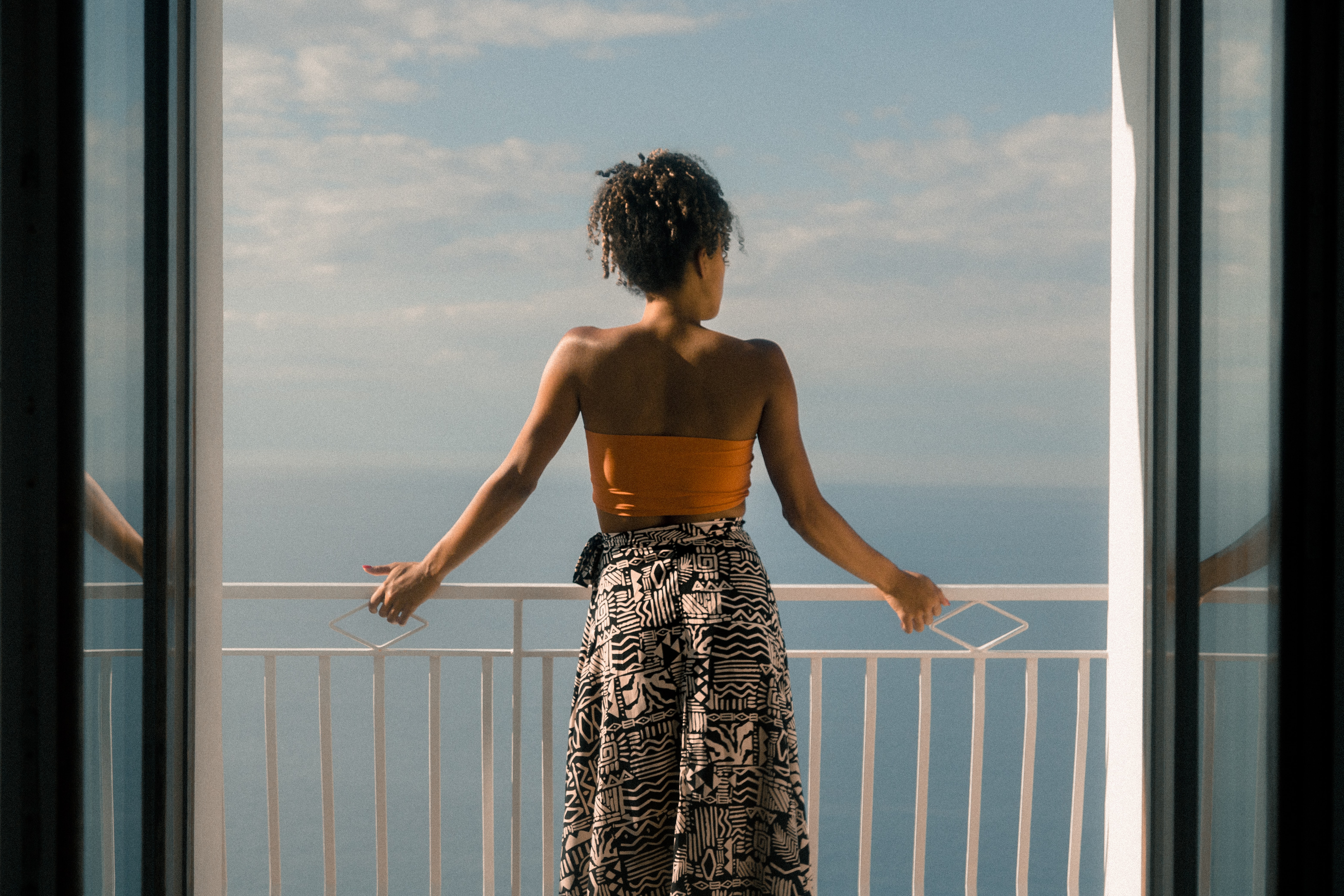 Woman on balcony